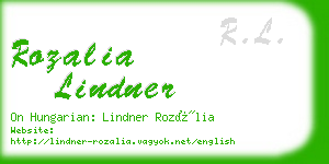 rozalia lindner business card